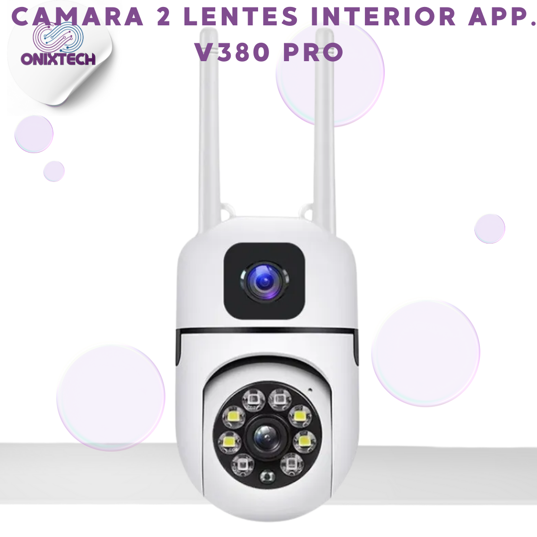 CAMARA 2 LENTES INTERIOR APP. V380 PRO